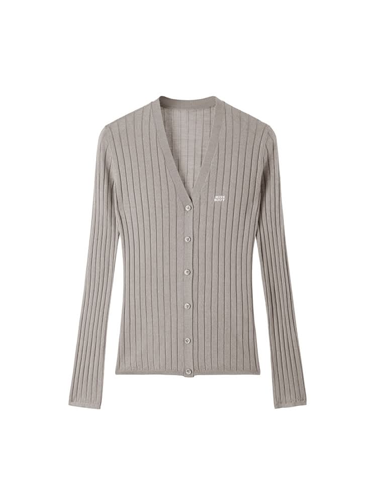 V-Neck Embroidered Slim Woolen Jacket