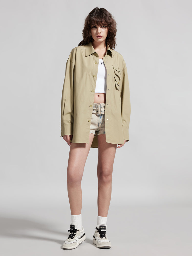 Vintage Cargo Style Pocket Shirt