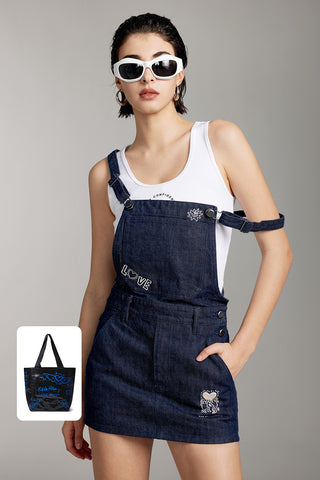 Miss Sixty x Keith Haring Capsule Collection Stylish Mini Denim Dress