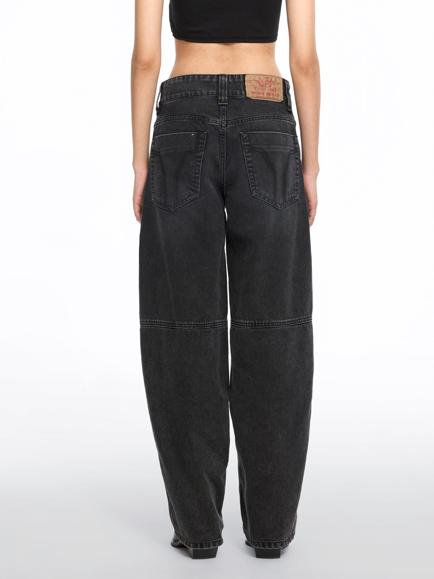 Deconstructed Patchwork Low-Rise Jeans