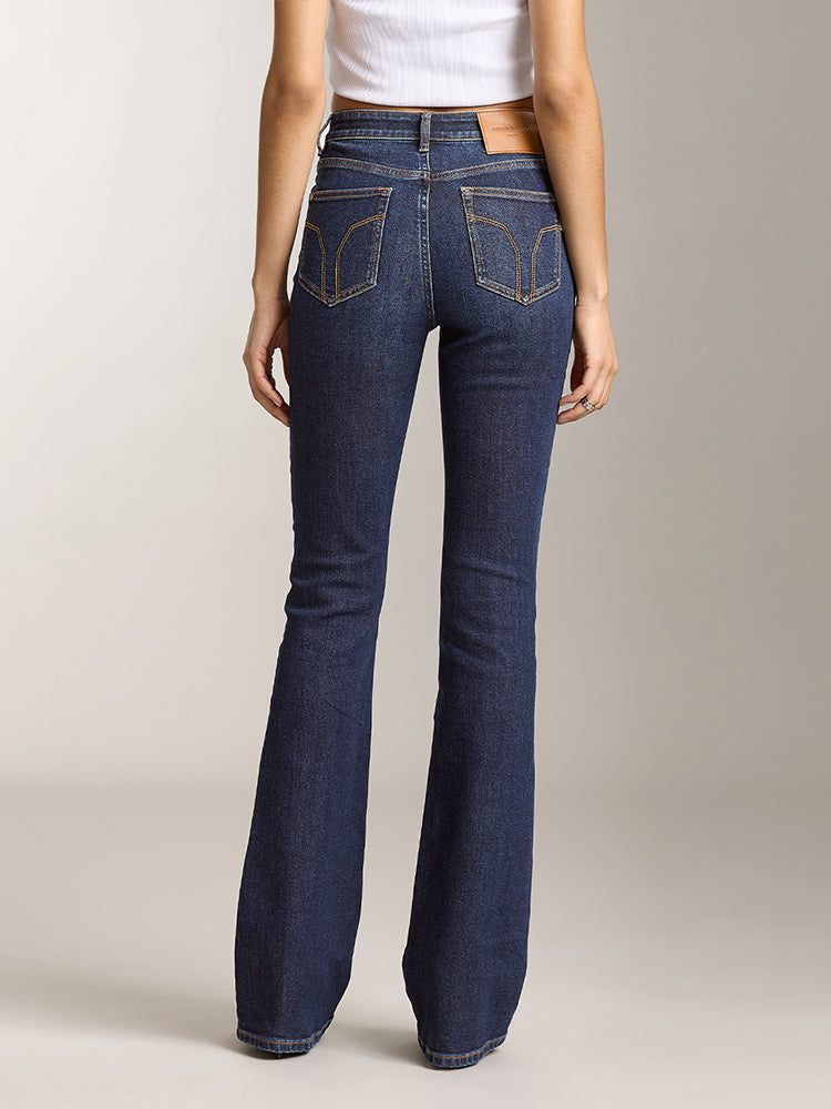High Waisted Flared Jeans