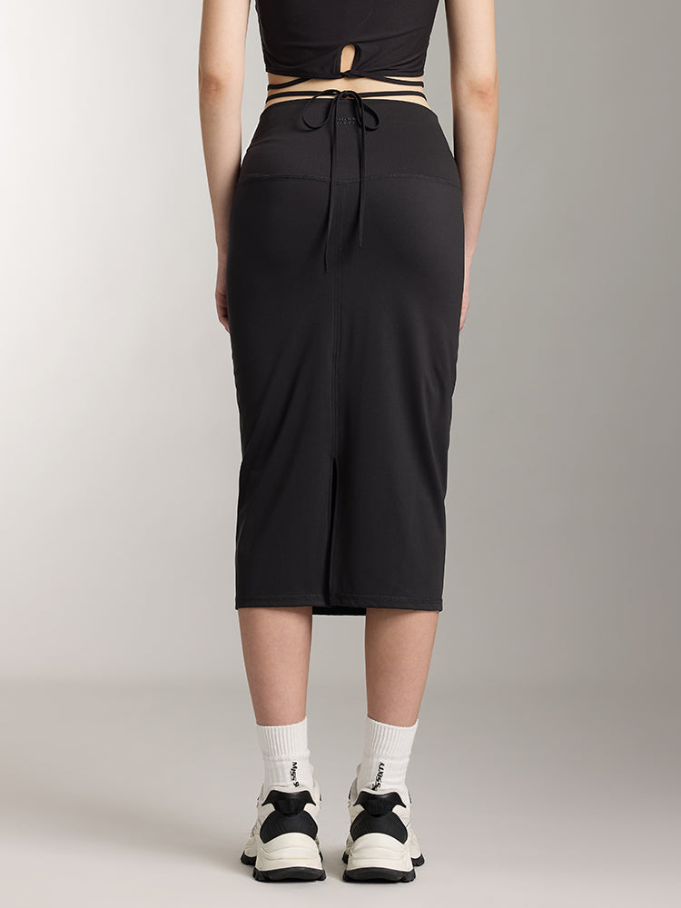 Slim Fit Straight Slit Skirt