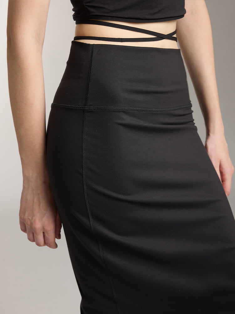 Slim Fit Straight Slit Skirt