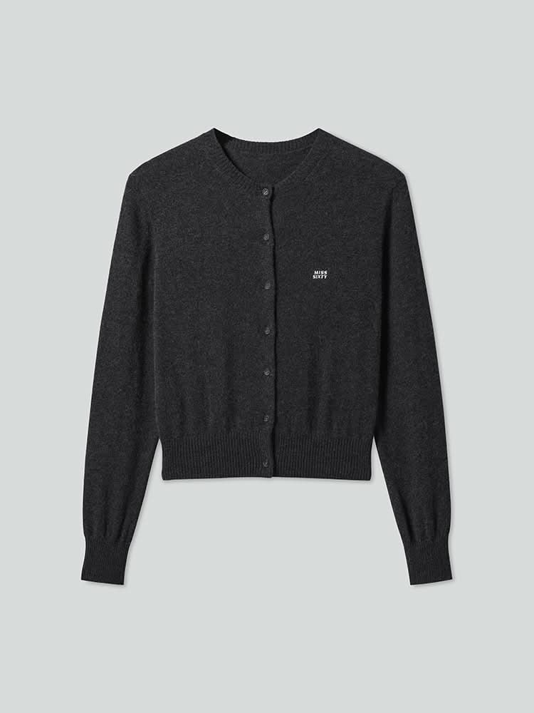 Crew Neck Cashmere Cardigan