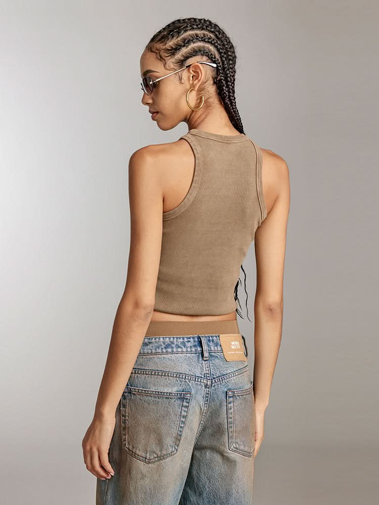 Printed Slim Fit Tank Top