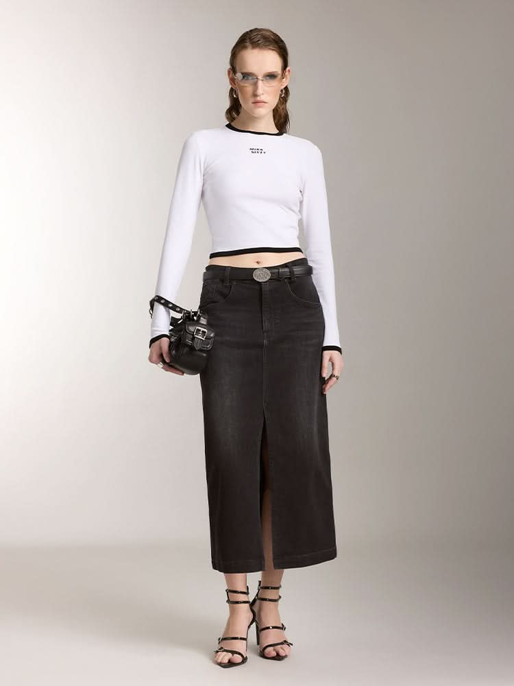 Crew Neck Slim Fit Top T-Shirt