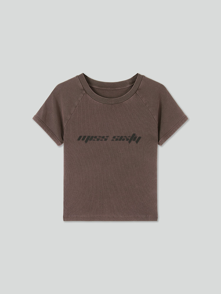Crew Neck Cropped T-Shirt