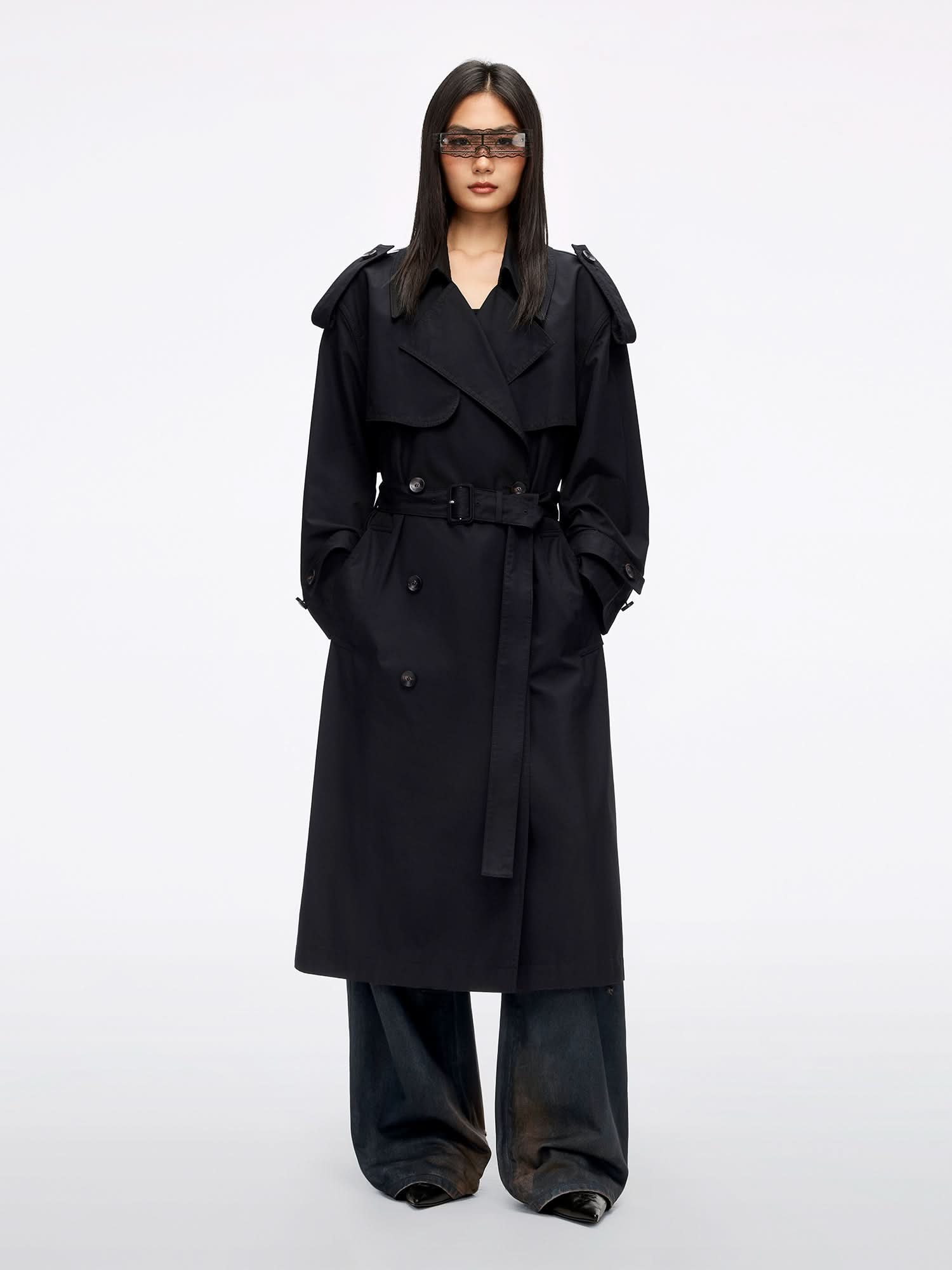 Trench Coat with Belt - MISS SIXTY