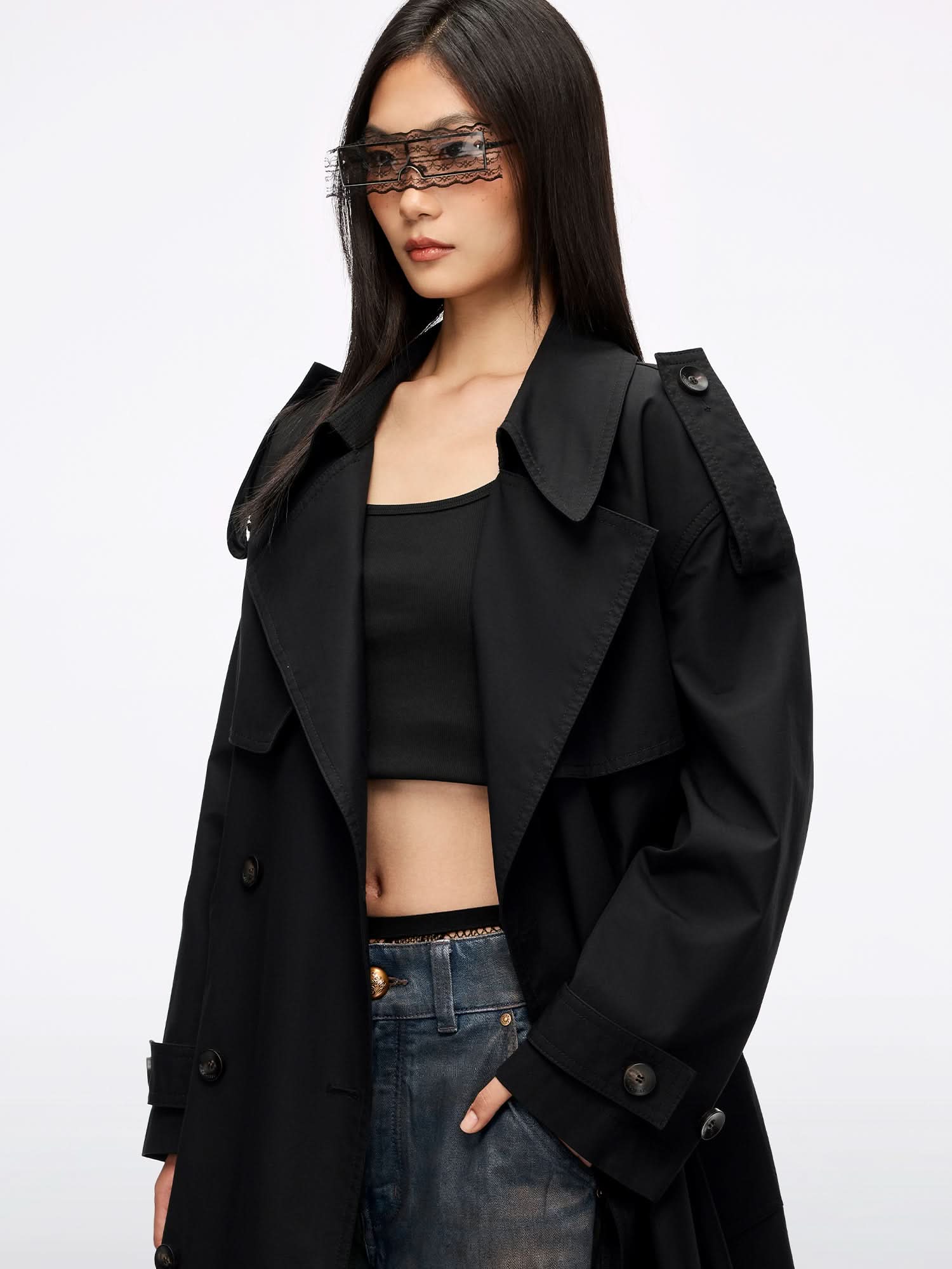 Trench Coat with Belt - MISS SIXTY