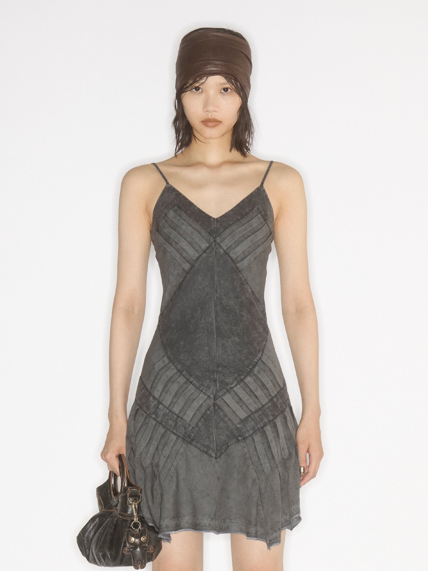 Denim Cami Dress, Black FOG / S