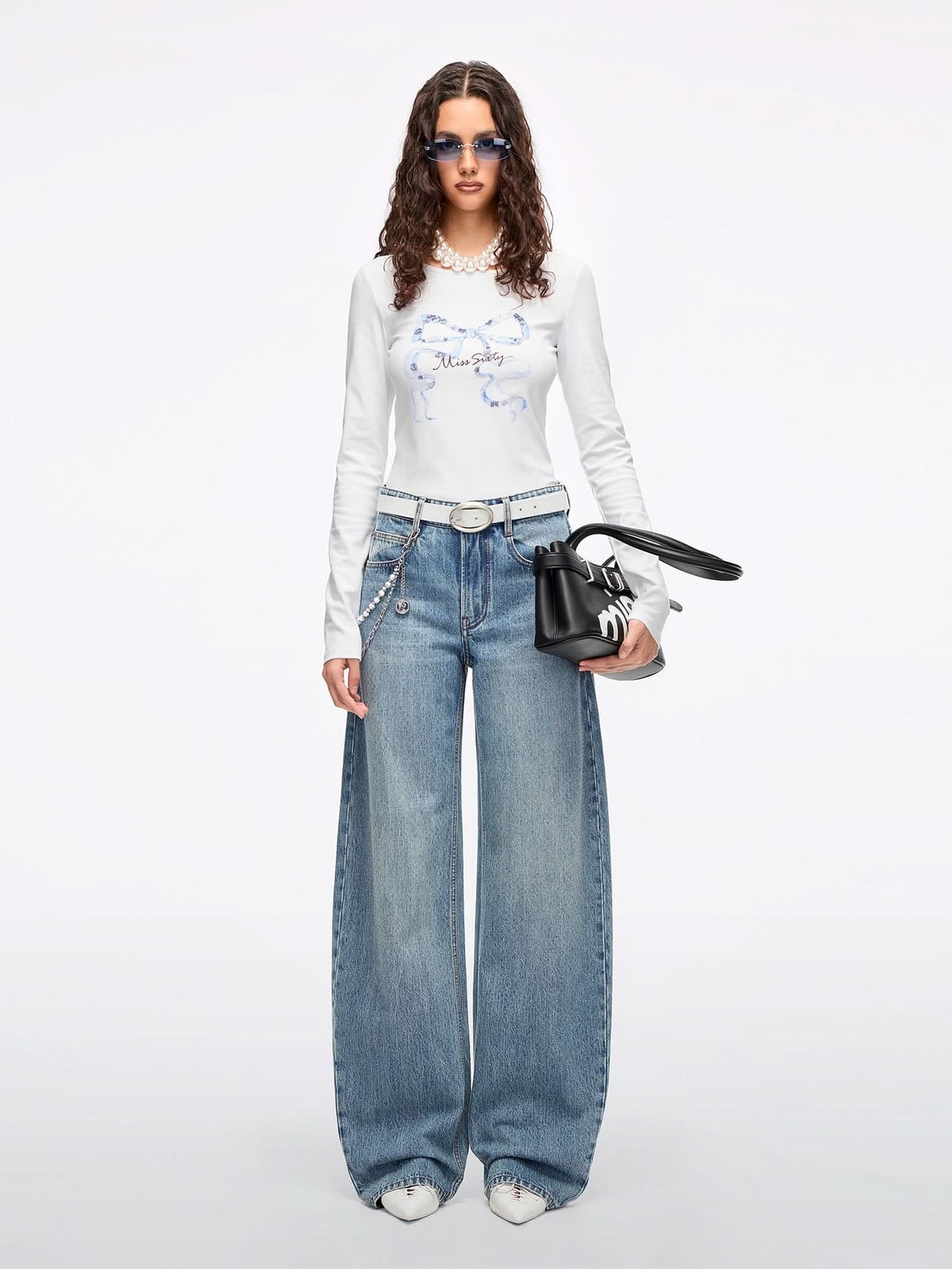 Rhinestone-Embellished Jeans