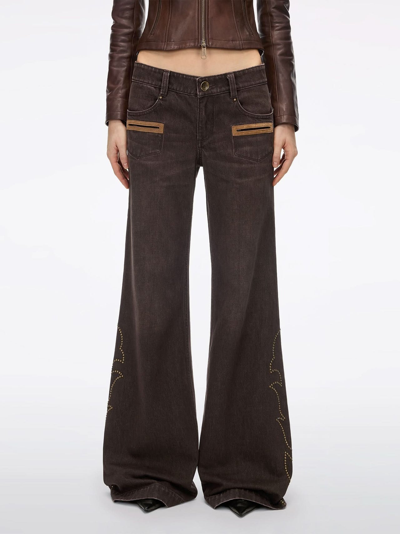 Studded Flare Jeans