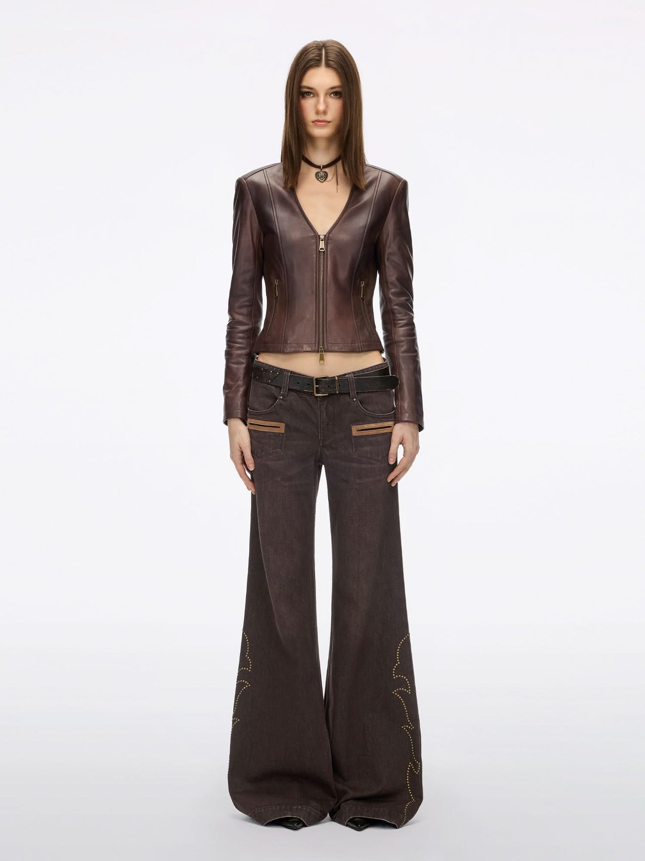 Studded Flare Jeans