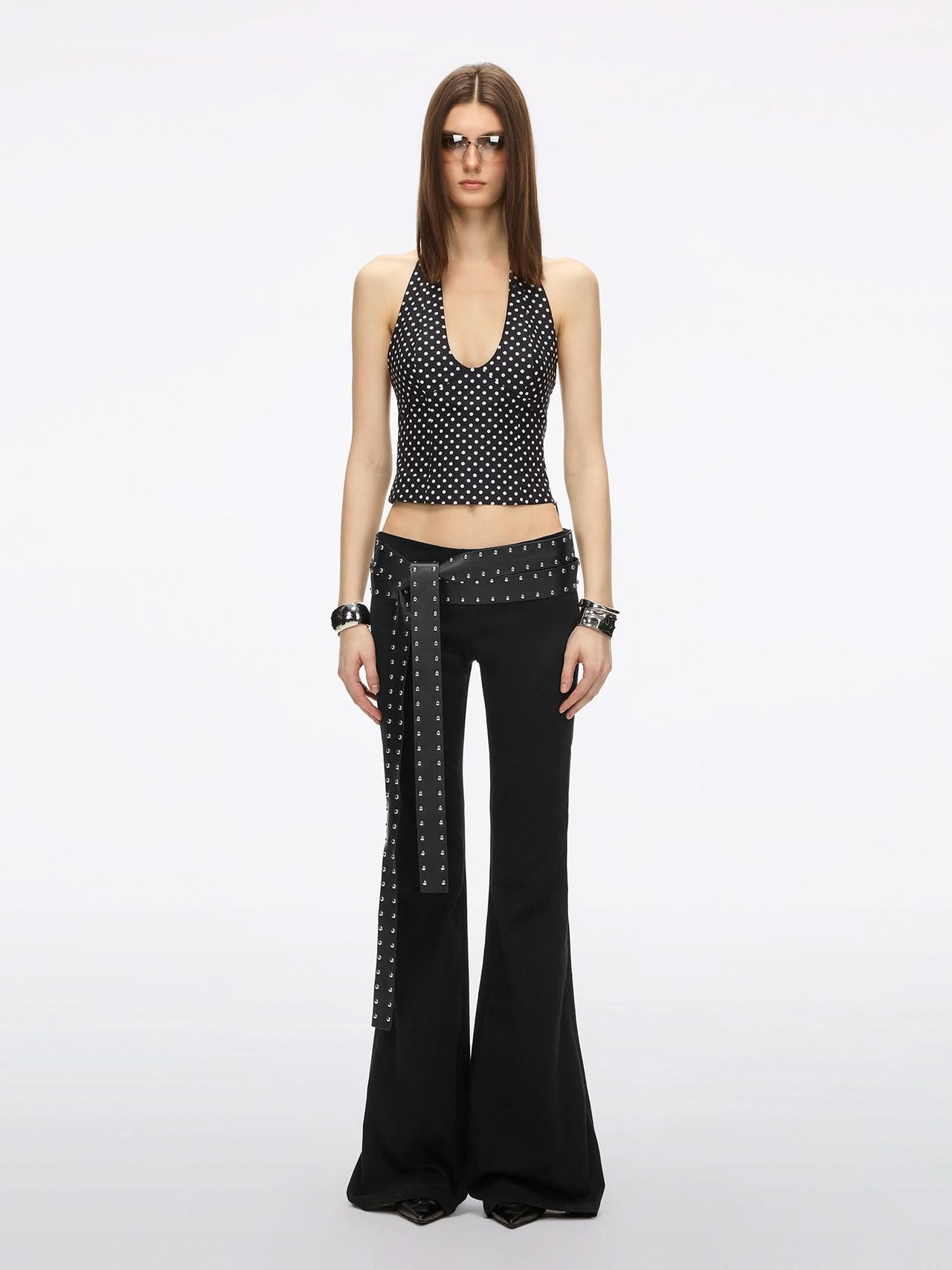 Flare Jeans With Waist Belt