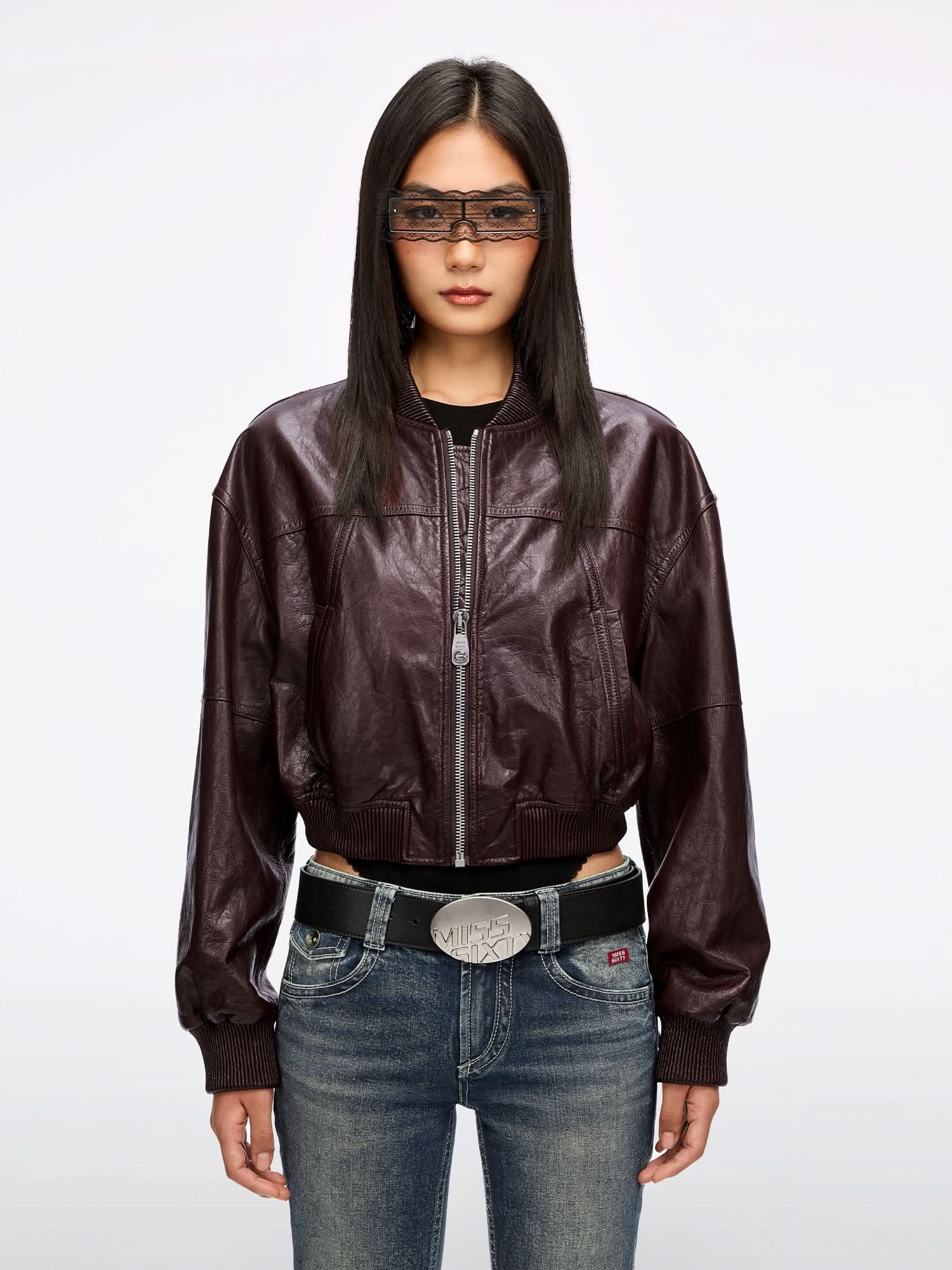 Genuine Leather Jacket - MISS SIXTY
