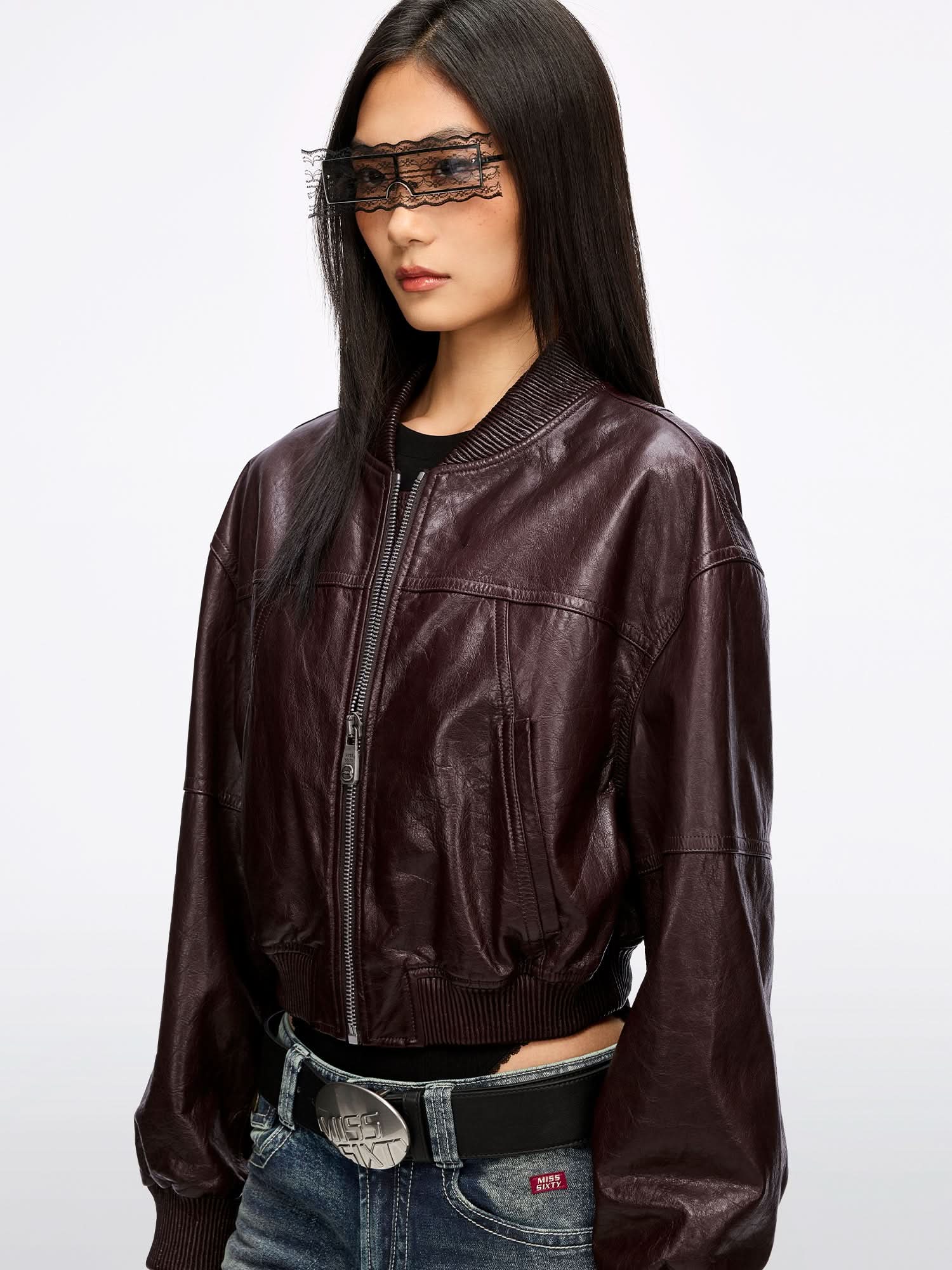 Genuine Leather Jacket - MISS SIXTY