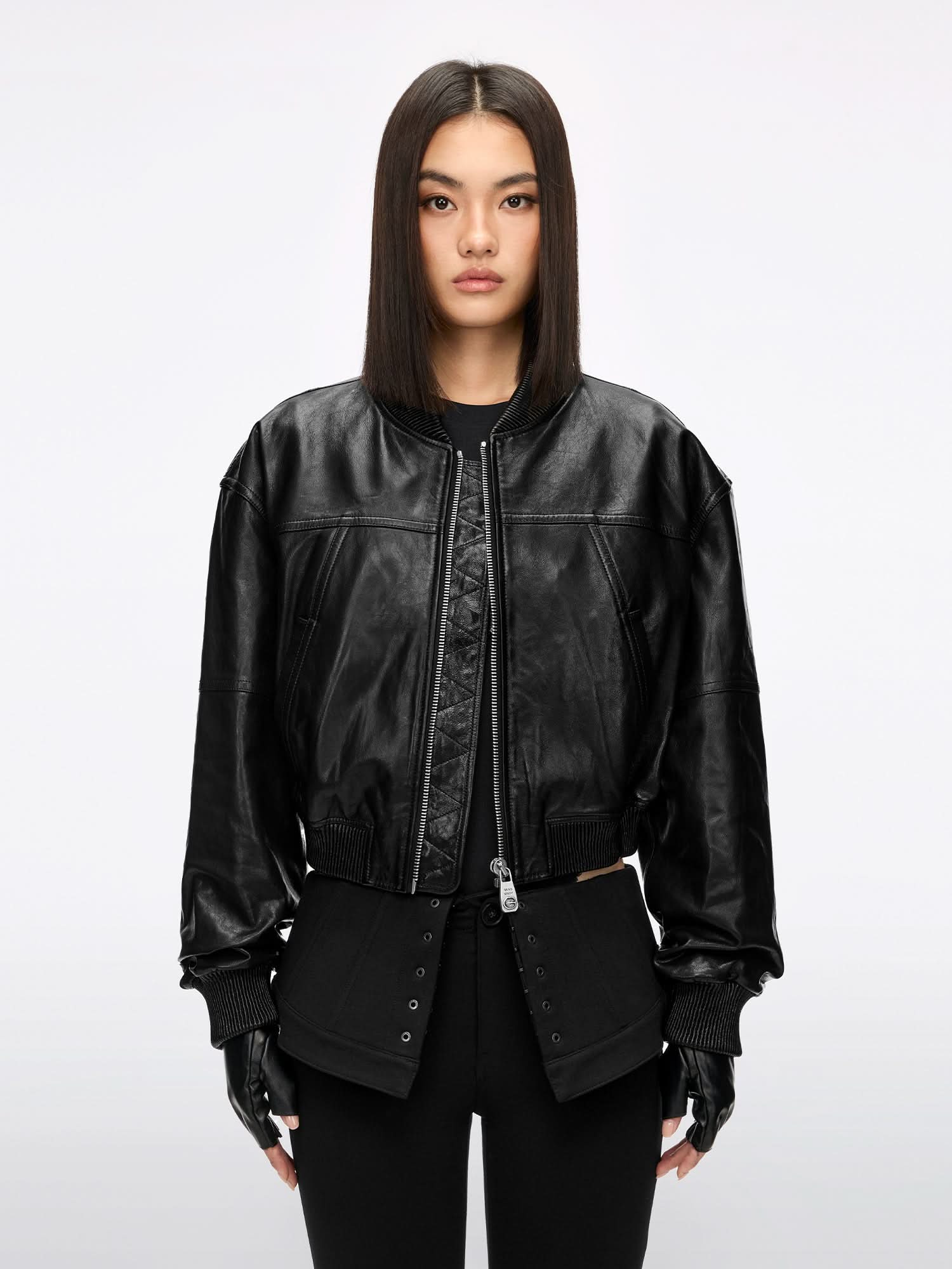 Genuine Leather Jacket - MISS SIXTY