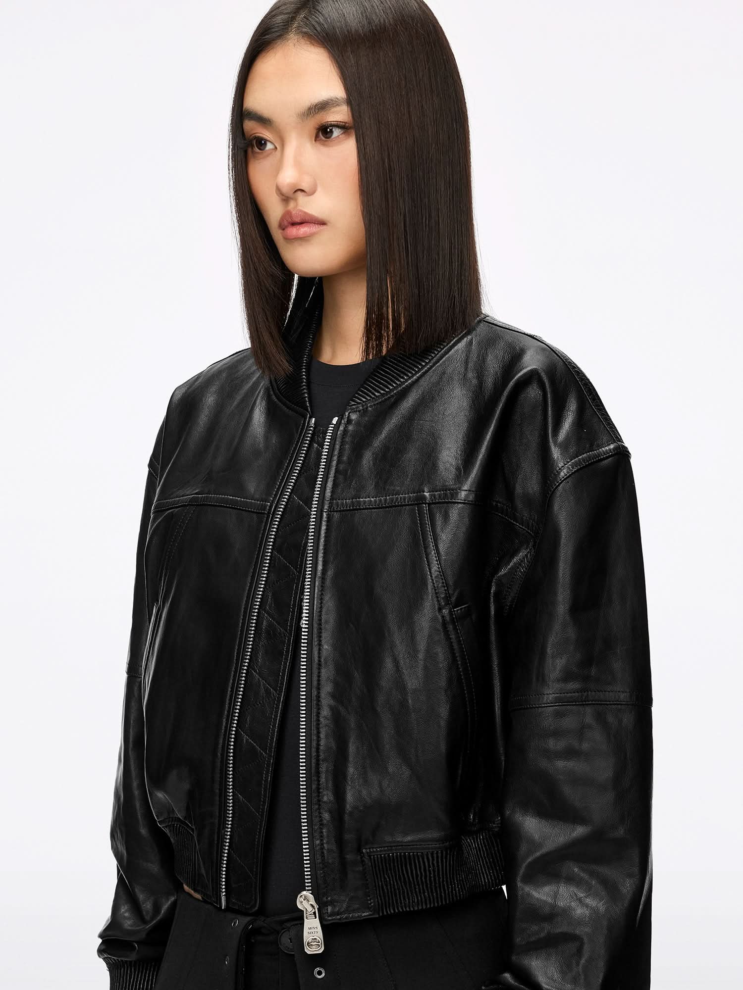 ジャケット・アウター 00s miss sixty leather tracker jacket Genuine Leather Jacket - MISS SIXTY