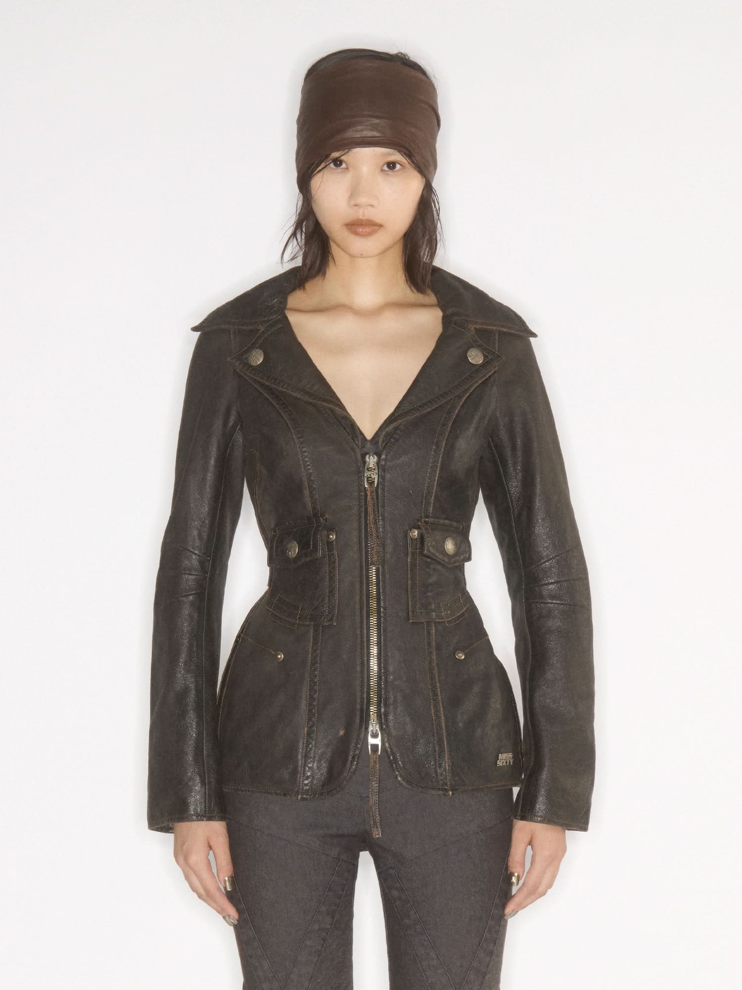 Distressed Leather Jacket