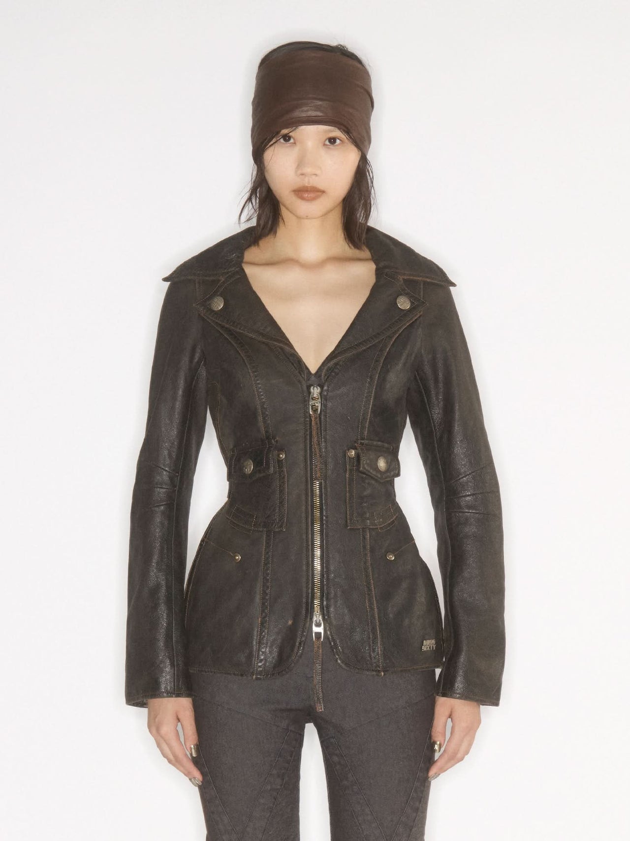 Distressed Leather Jacket