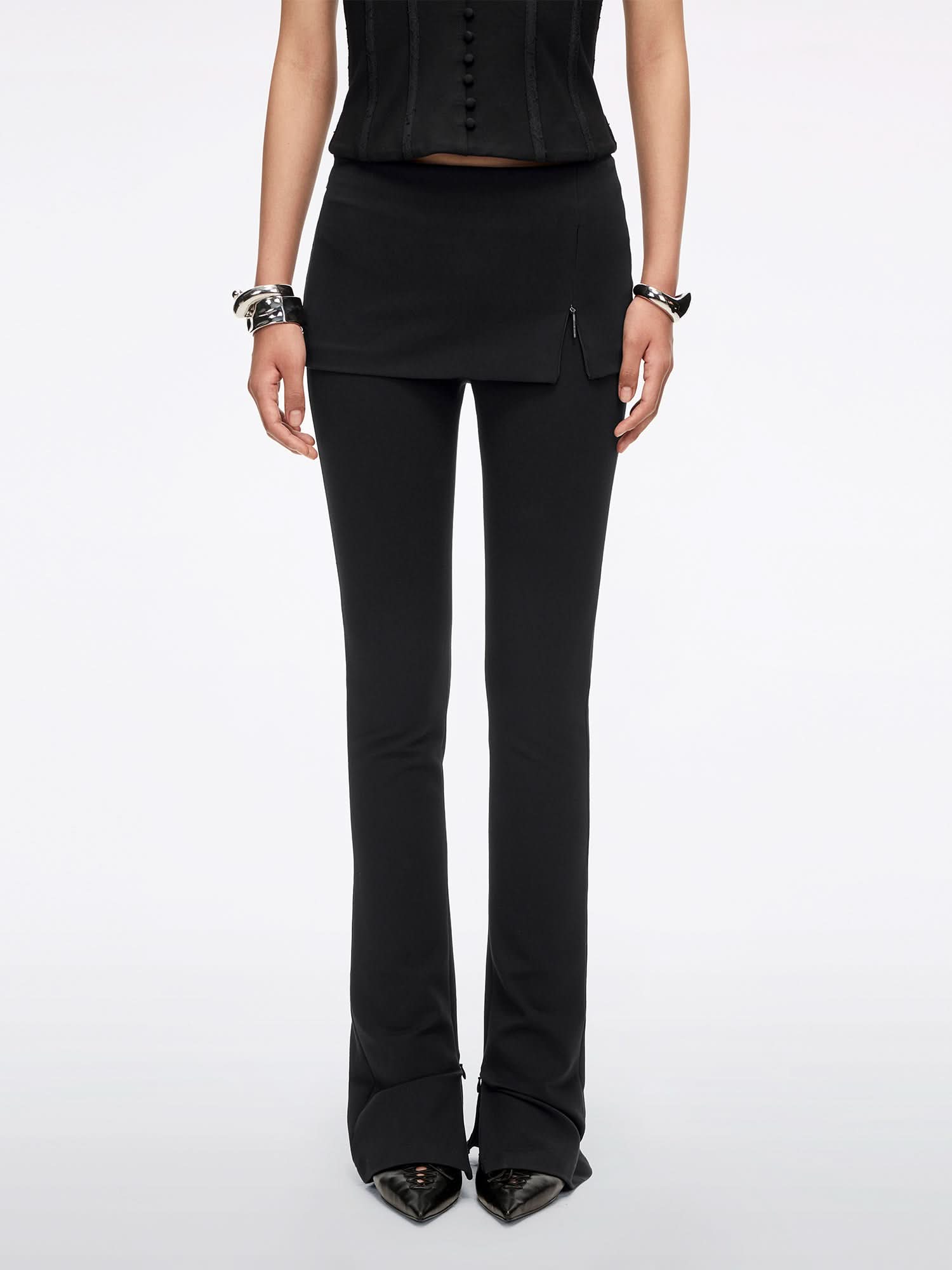 Layered Skirt Leggings - MISS SIXTY