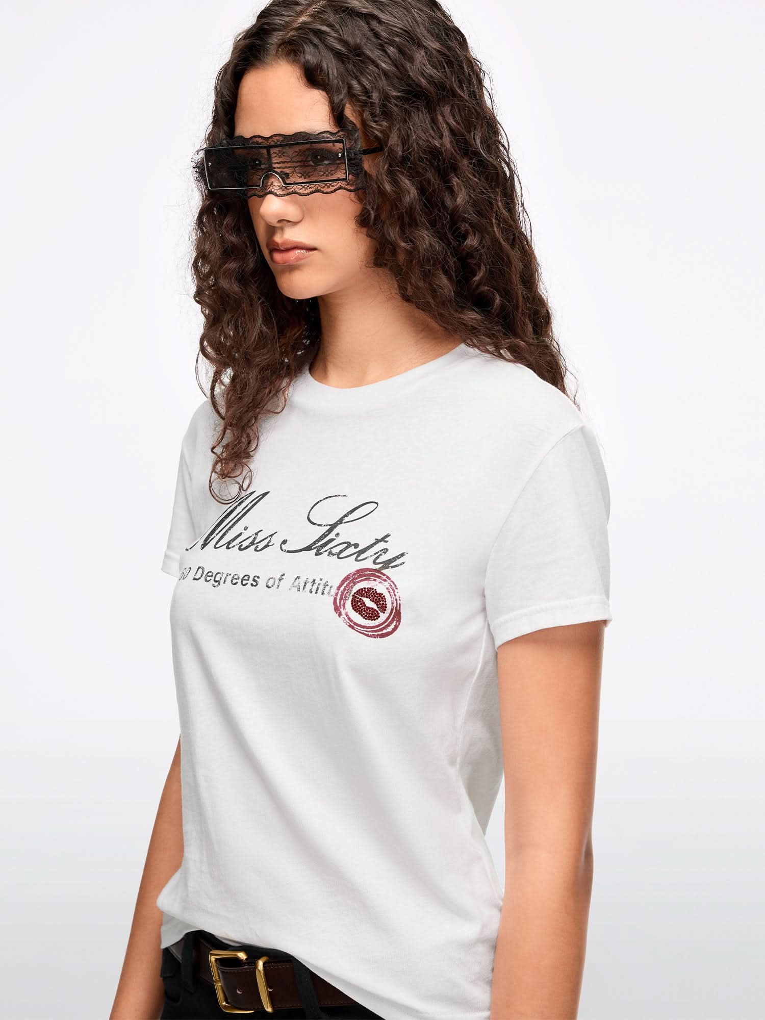 Rhinestone T-Shirt - MISS SIXTY