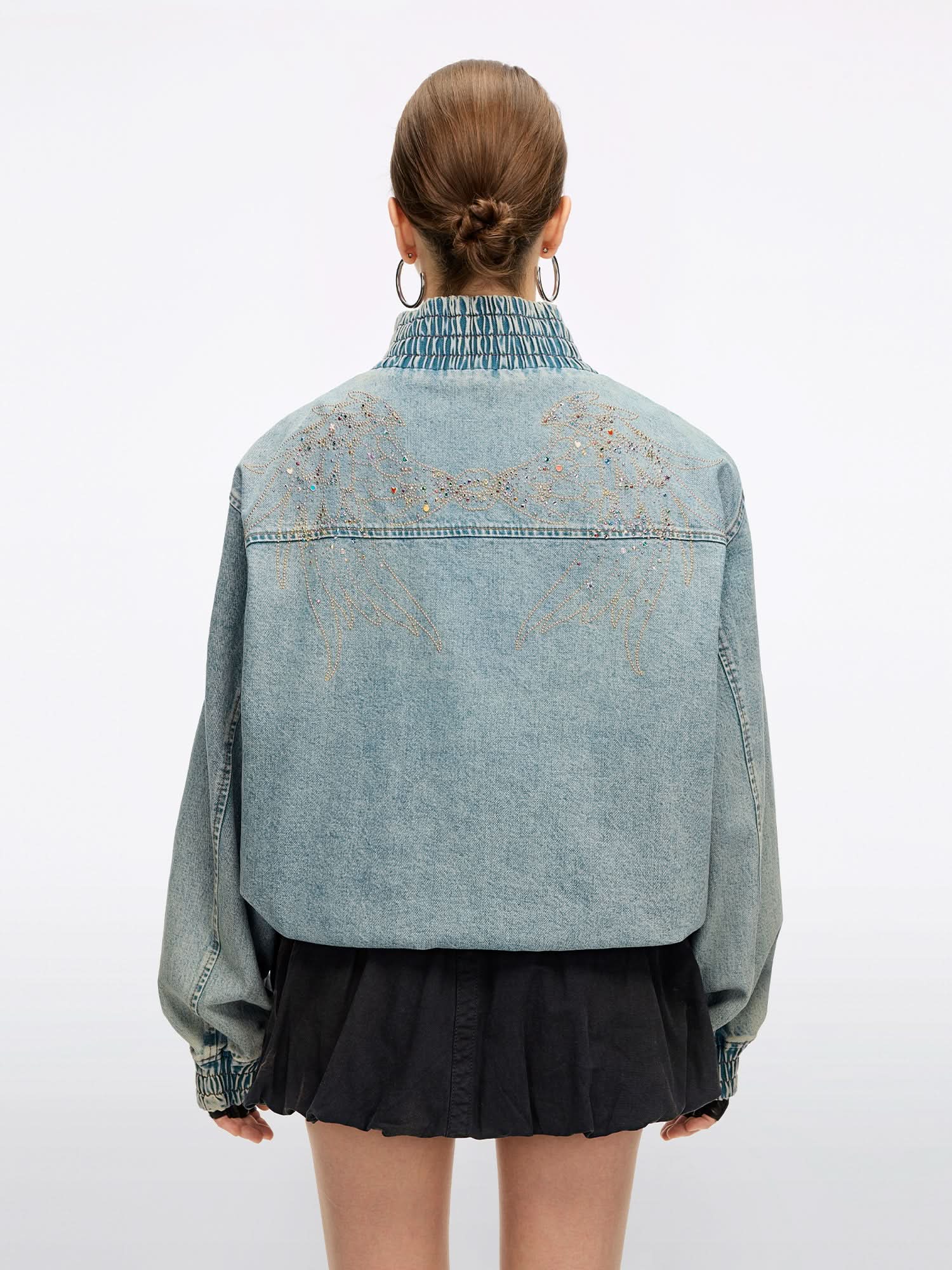 Rhinestone Denim Jacket - MISS SIXTY