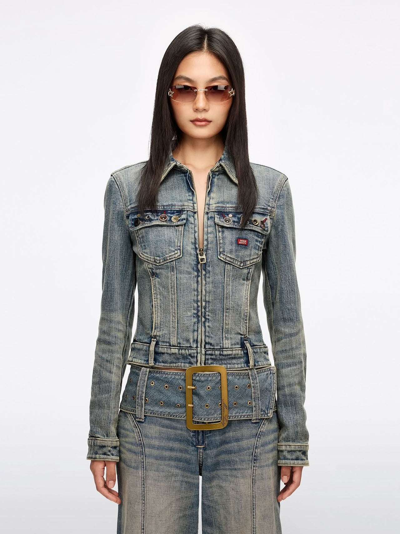 Multi-Button Denim Jacket