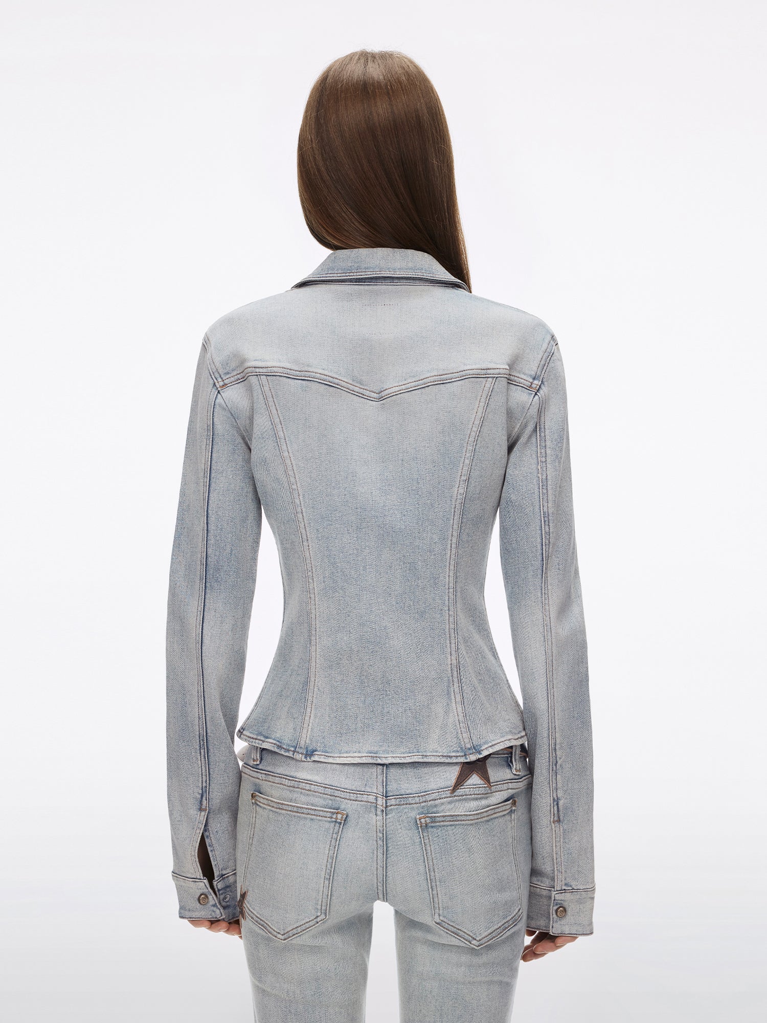 Zipper Denim Shirt - MISS SIXTY