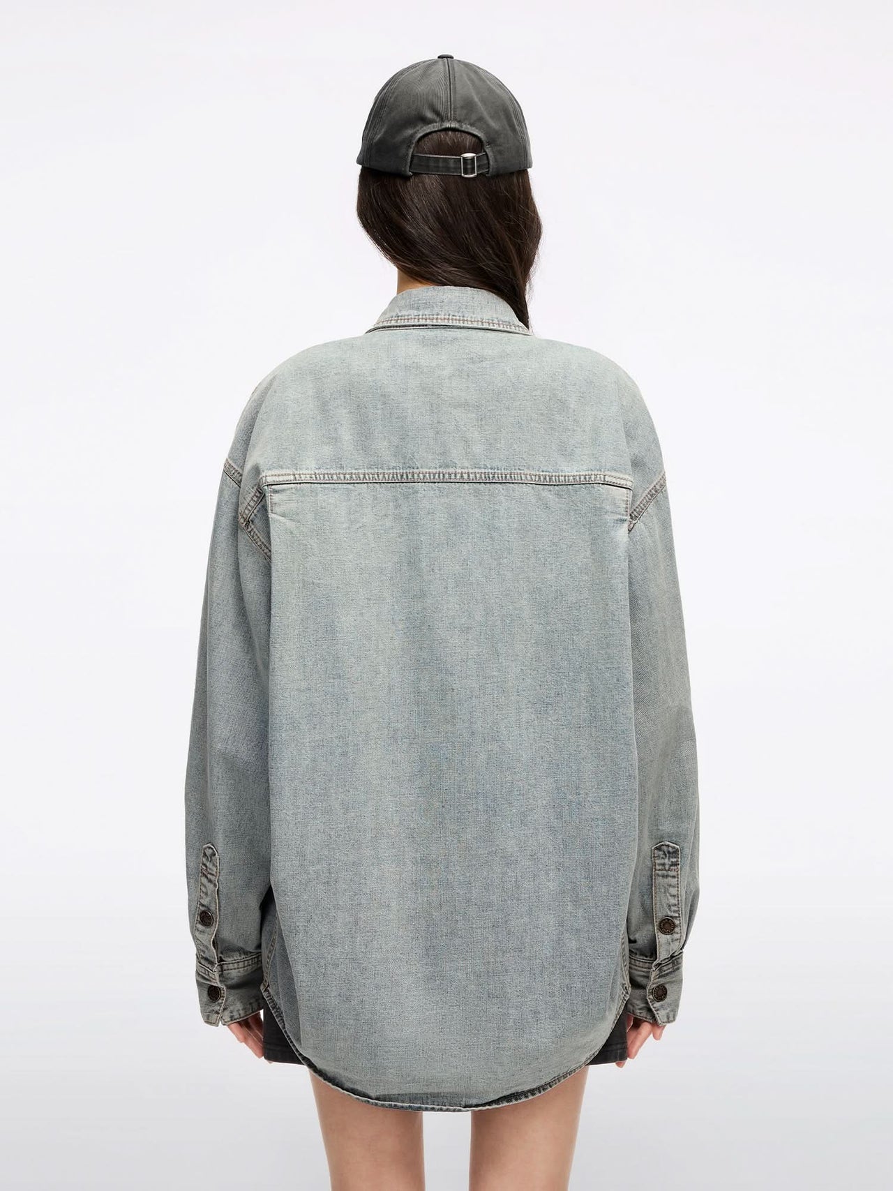 Multi-Button Denim Shirt