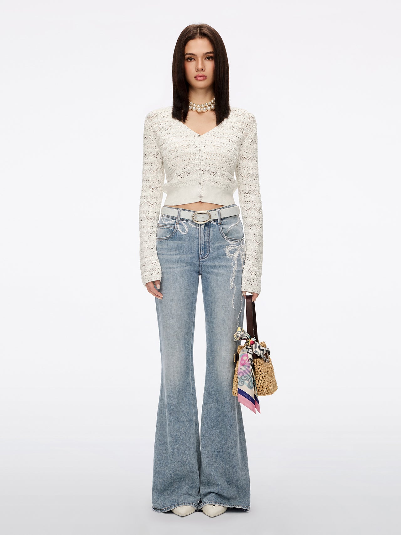 Pearl & Lace Flared Jeans