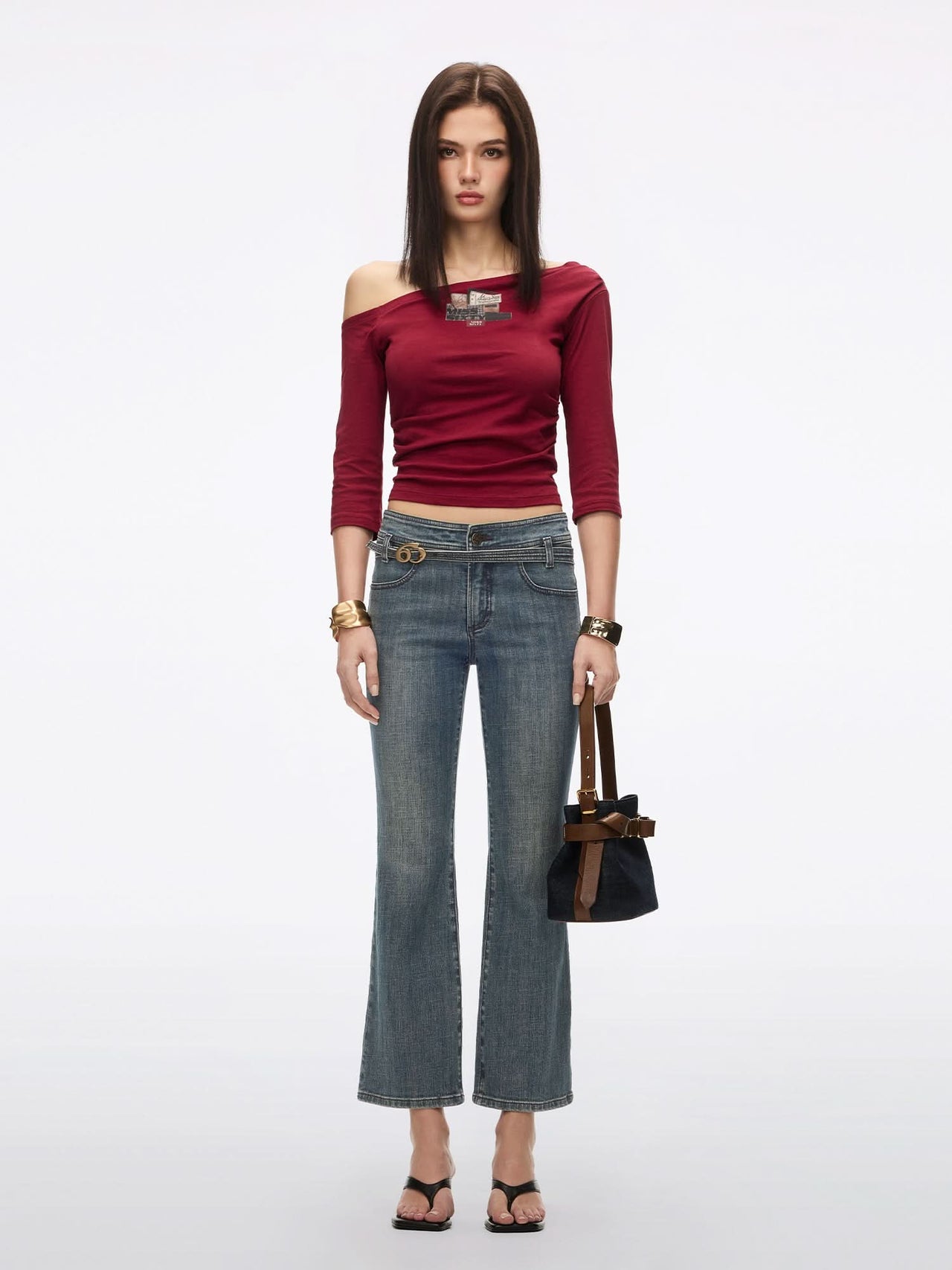 Logo Flared Jeans