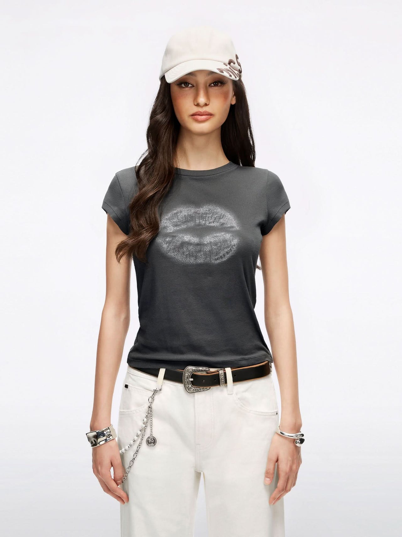 Lip-Print T-Shirt