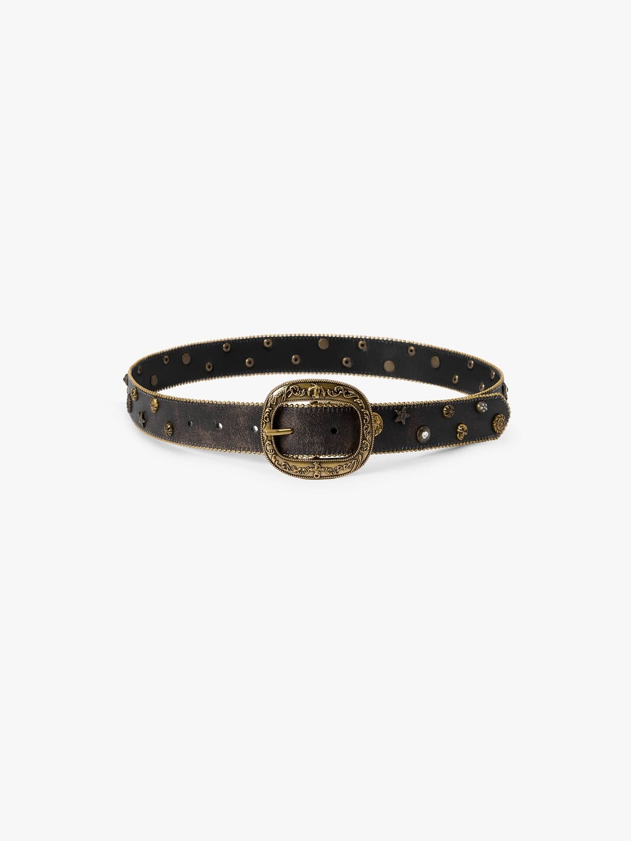 Studded Leather Belt