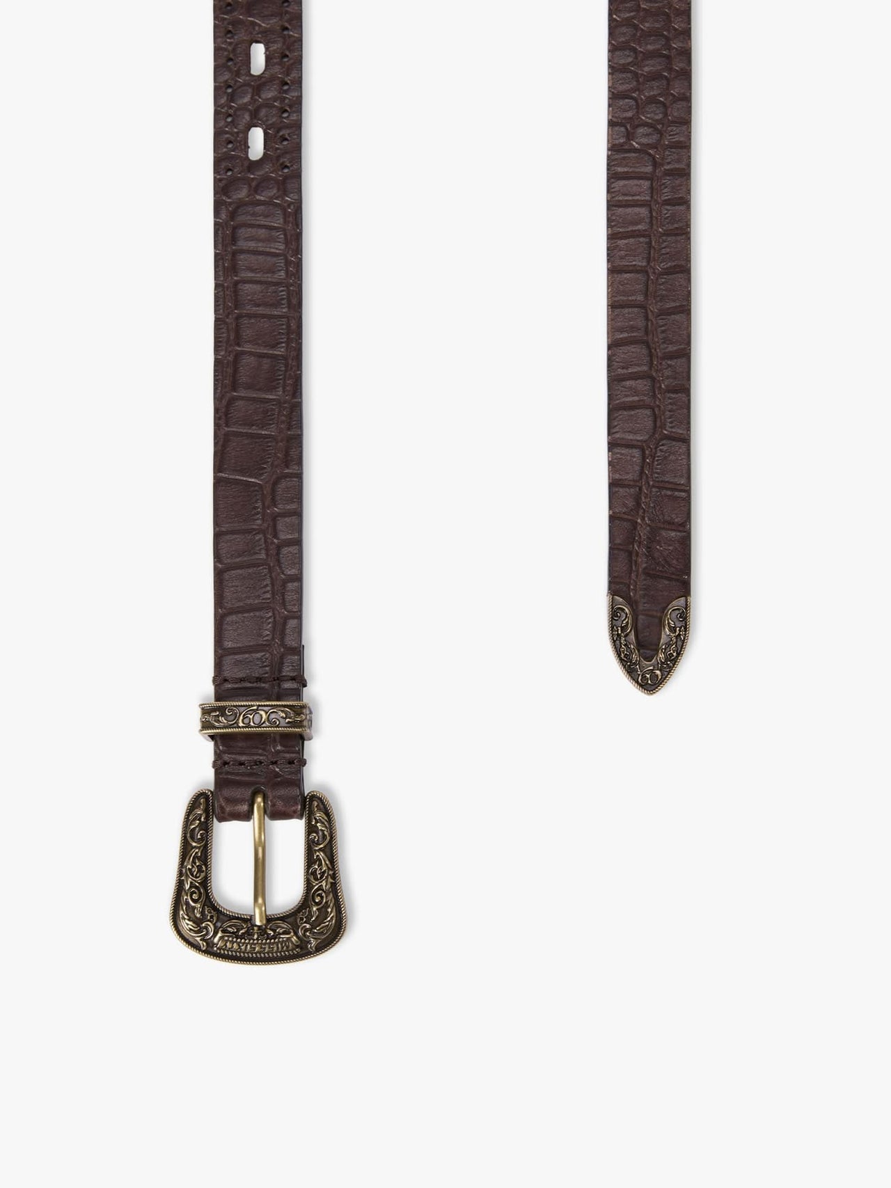 Cutout Genuine Leather Belt