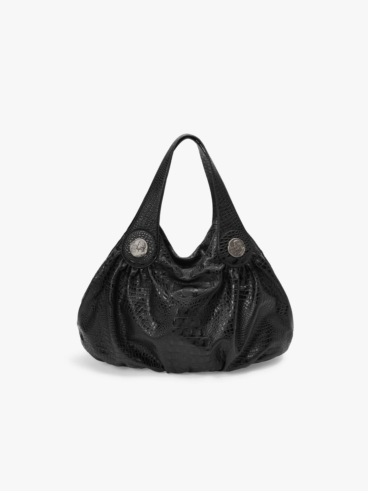 Crocodile Embossed Shoulder Bag