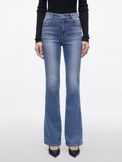 Mid-Waist Flared Jeans