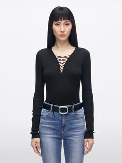 V-Neck Sweater with Ties