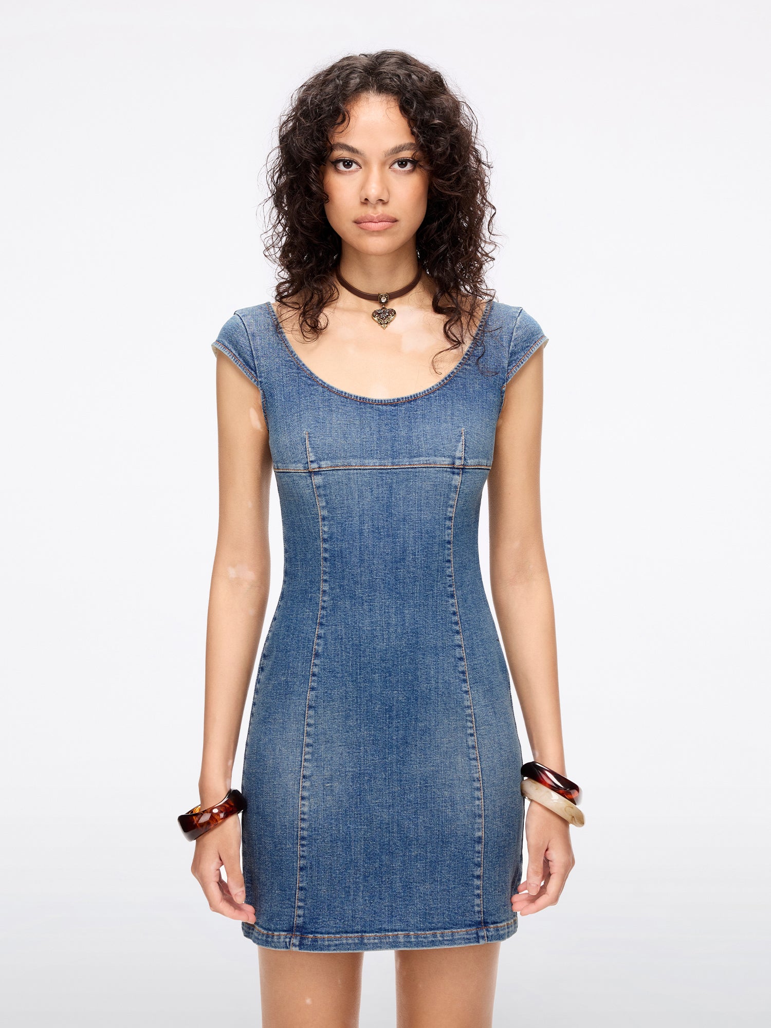 Slim Fit Denim Dress