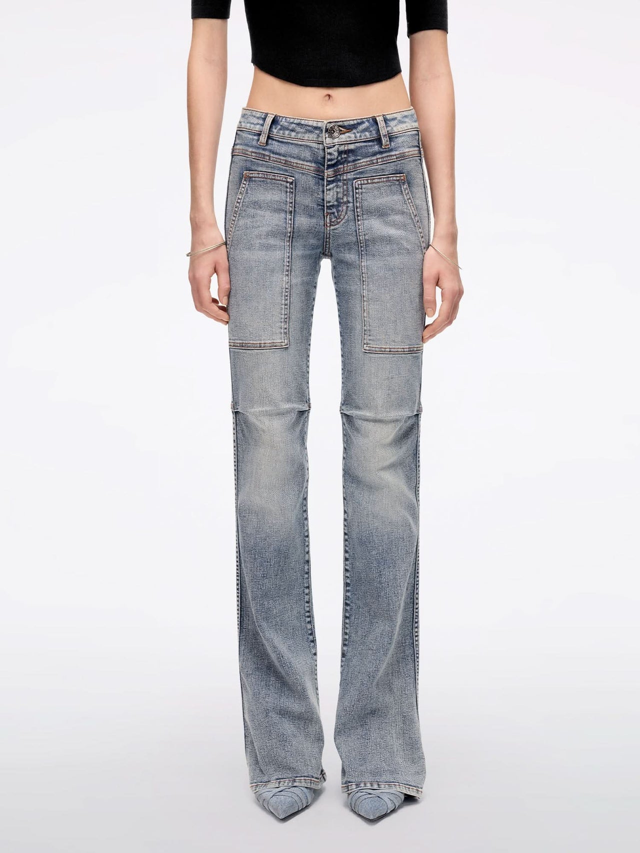 Distressed Flared Jeans
