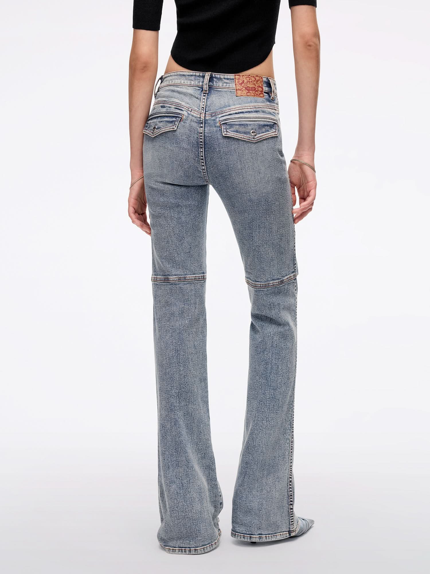 Distressed Flared Jeans