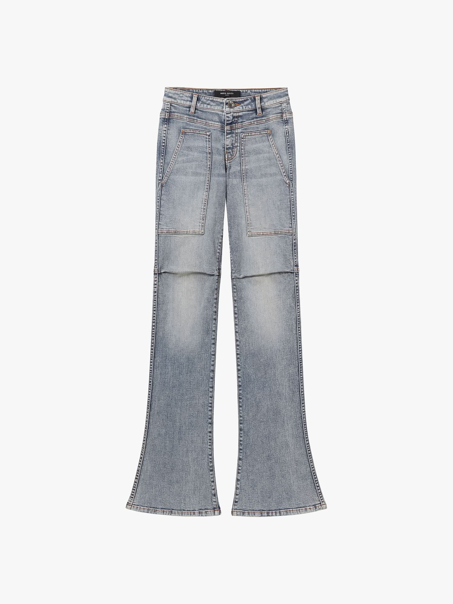 Distressed Flared Jeans