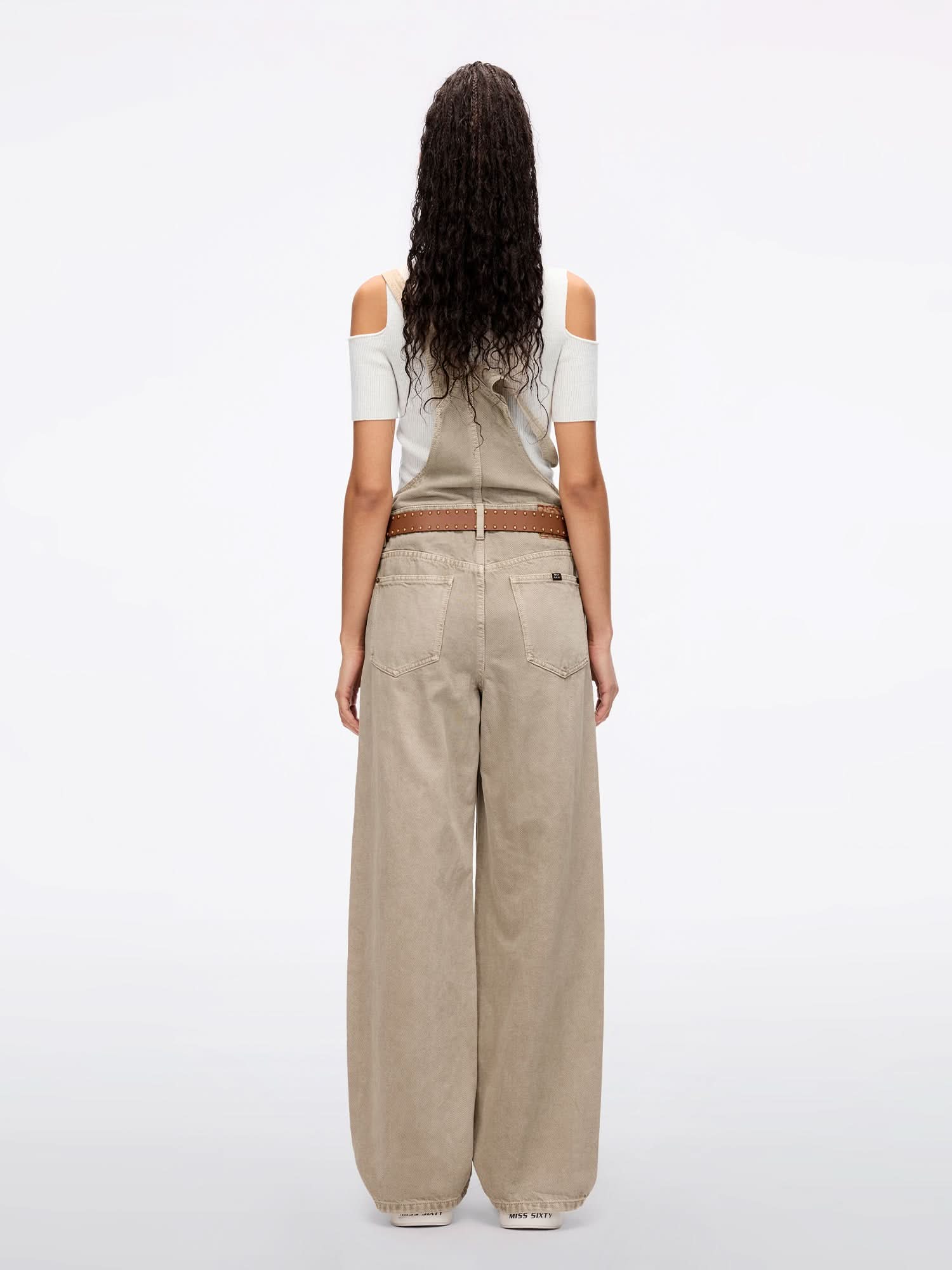 Straight-Leg Denim Jumpsuit