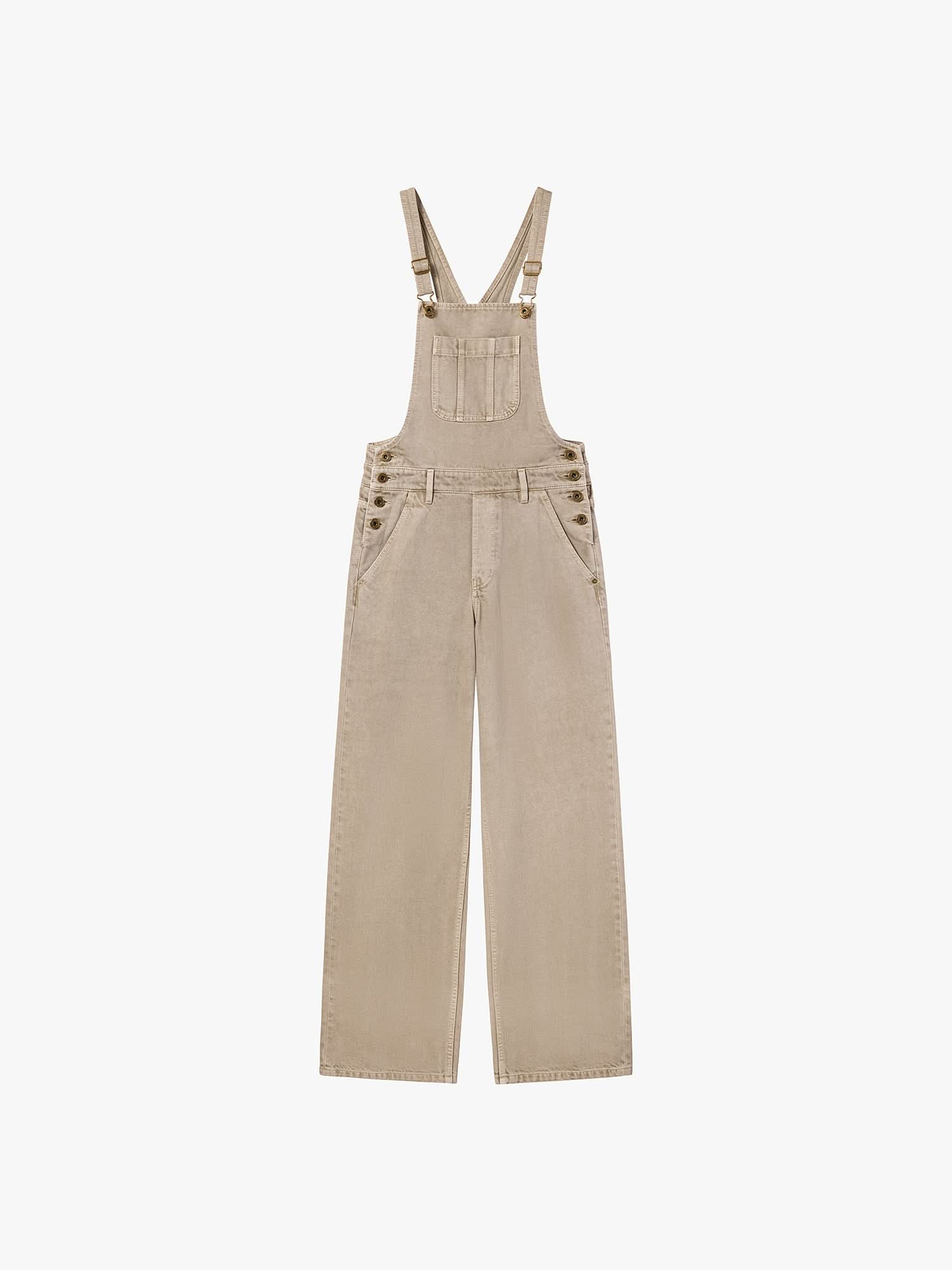 Straight-Leg Denim Jumpsuit