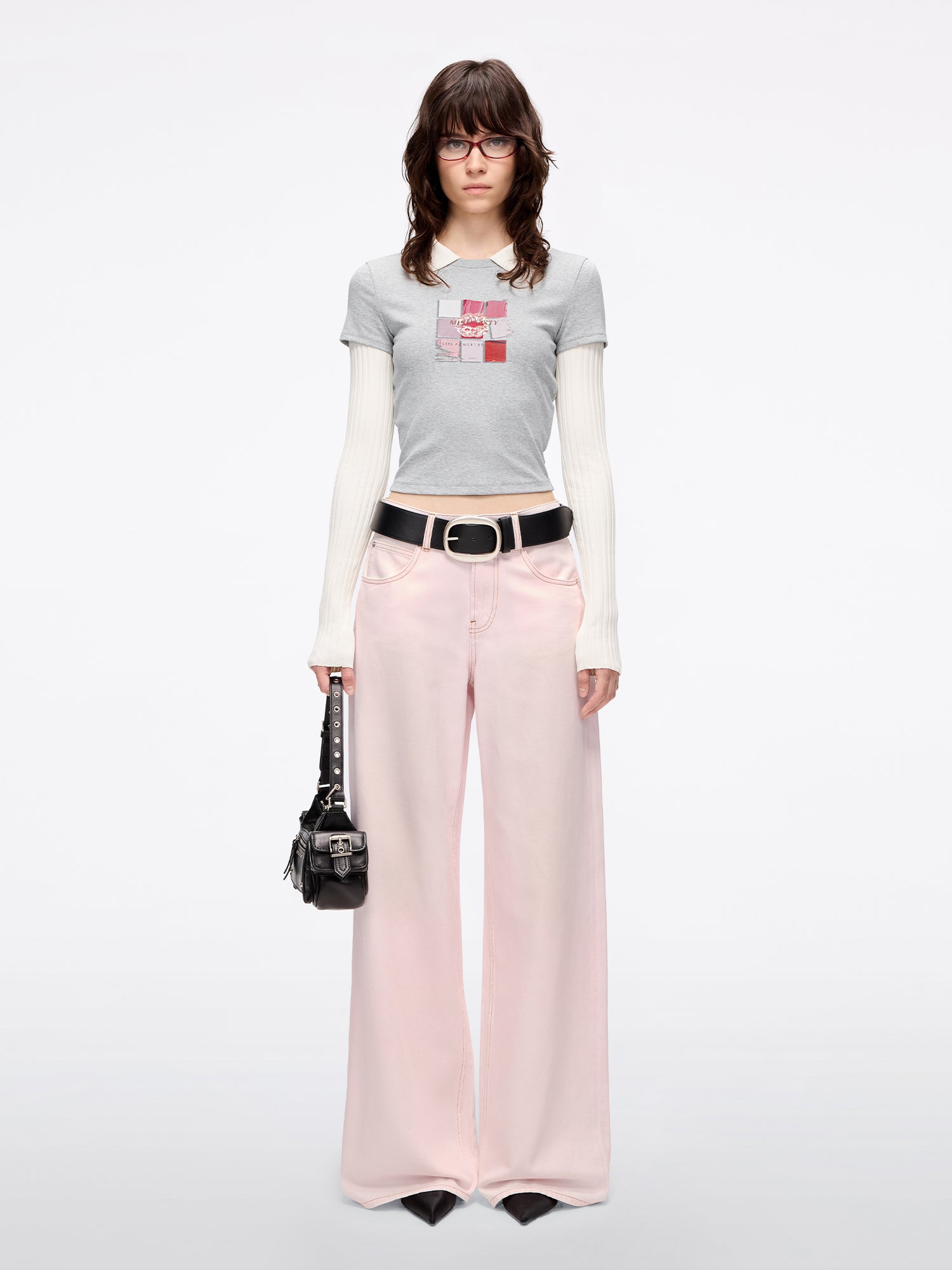 Wide-Leg Denim Jeans