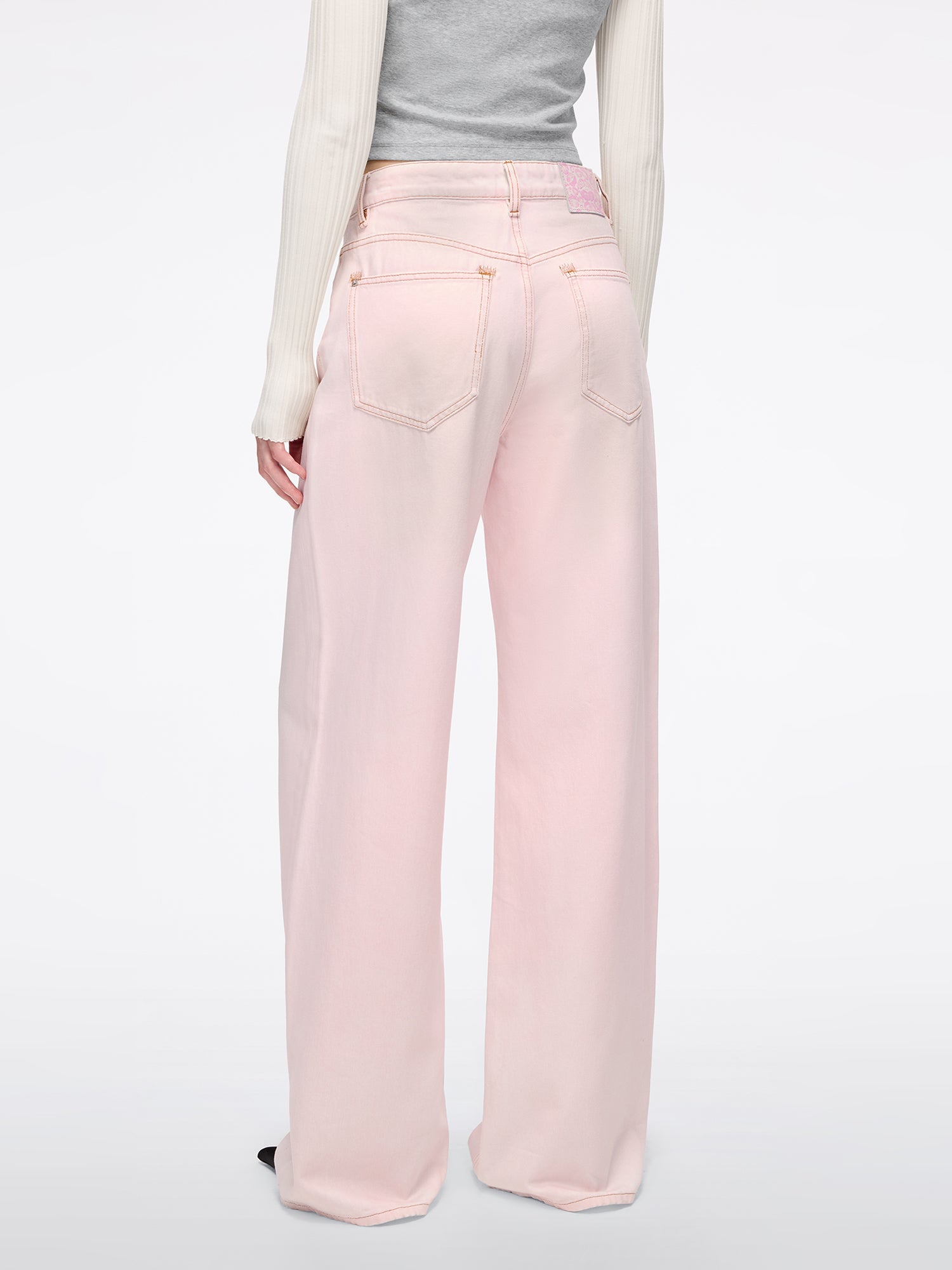 Wide-Leg Denim Jeans