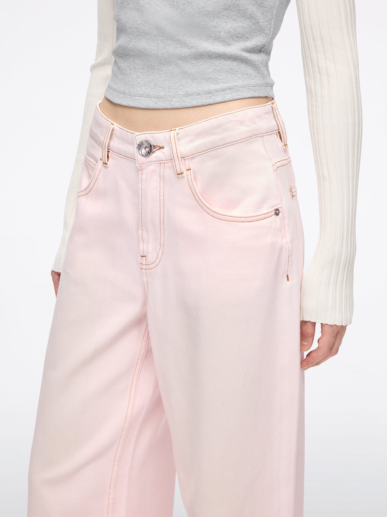 Wide-Leg Denim Jeans
