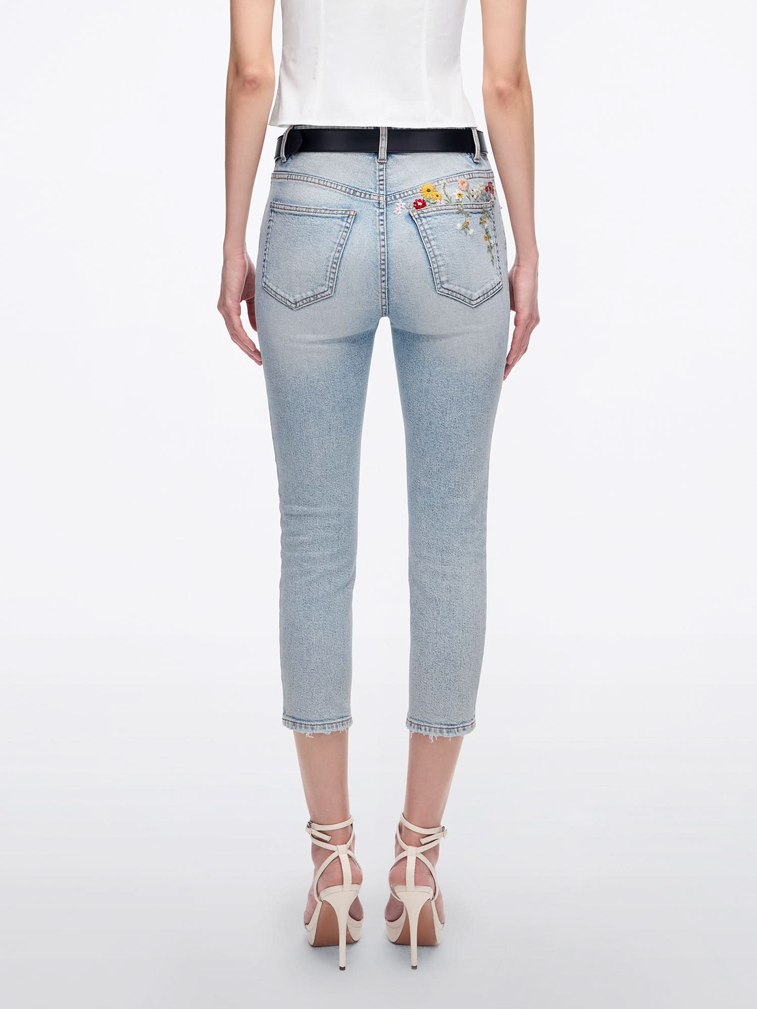 Embroidered Skinny Jeans