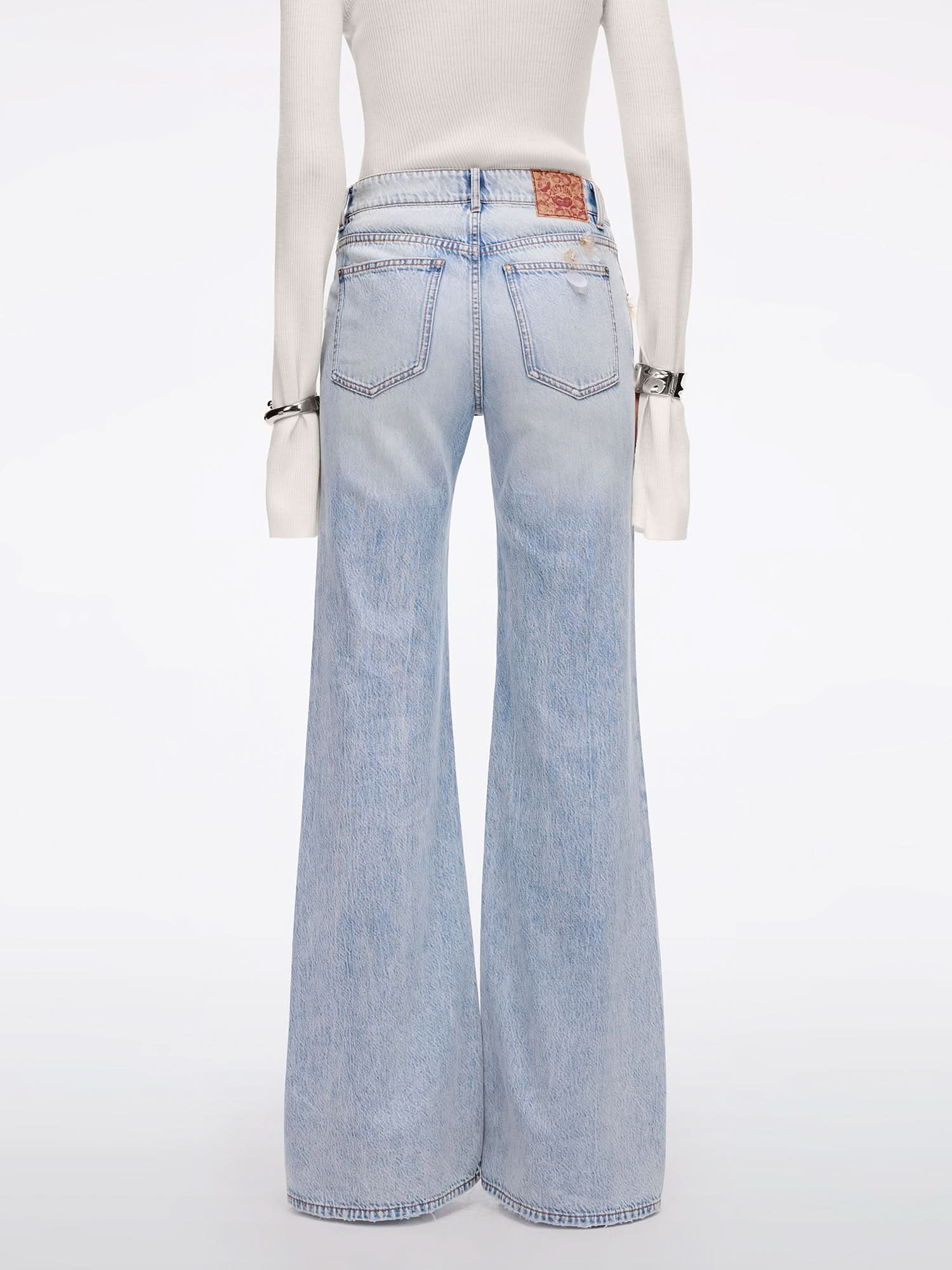 Beaded Flared Jeans