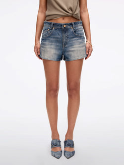 Distressed Denim Shorts